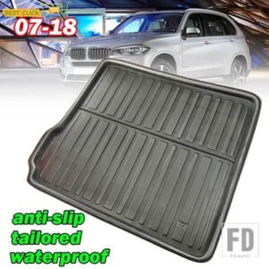 BMW X5 E70 F15 2007-2018 5 席リアトランクマットカーゴトレイブーツライナーフロアカーペット 2008-15