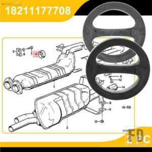 2 PC OEM ゴムマフラーシステムハンガーリングフロントリア BMW 3 E30 5 E34 E28 6 E24 7 E32 Z1 ロードスター 18211177708