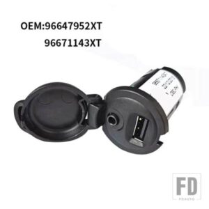 USB AUX インターフェースアダプタプジョーシトロエン補助 USB プラグソケット 96647952XT 96671143XT