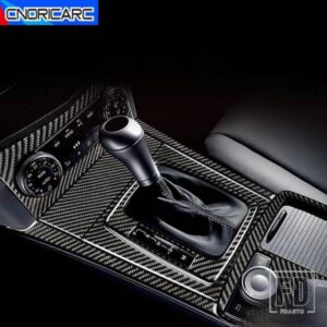 カーアクセサリーセンターコンソールギアシフト水カップホルダーパネルカバーカーボンステッカーメルセデスベンツ GLK X204 2008-2015