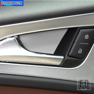 インテリアドアハンドルボウルカバー装飾トリムステンレスステッカーアウディ A6 C7 2012-2018 カーアクセサリードアノブデカール