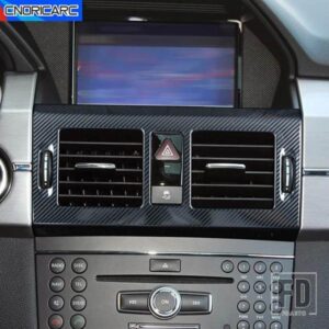コンソールエアコンベント側アウトレットフレームカーボンパターン装飾トリムメルセデスベンツ GLK X204 2008-2012 カーアクセサリー