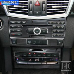 コンソールエアコン CD コントロールボタンパネルフレーム装飾メルセデスベンツ E クラス W212 2009-2011 カーボン色