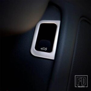 ステンレススタイリングトランクスイッチボタンフレーム装飾ステッカートリムアウディ A6 C7 2012-2018 LHD インテリアアクセサリー