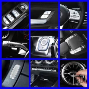 窓ガラスリフティングボタンスパンコール装飾メルセデスベンツ AB クラス CLA GLA GLB X247 2020 ステアリングホイールデカール