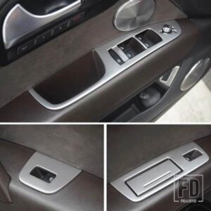 ドアアームレストウィンドウリフタースイッチボタン装飾フレームカバートリム 7 個アウディ Q7 2008-2015 インテリア自動車アクセサリー
