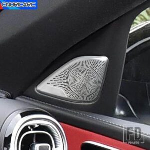 ドア A ピラーオーディオスピーカーカバートリムフレームステッカーメルセデスベンツ C クラス W206 2022 2023 インテリアアクセサリーデカール