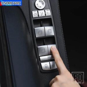窓ガラス昇降ボタンカバーステッカートリムメルセデスベンツ W169 W245 W164 X164 W251 GL ML A B R クラスアクセサリー