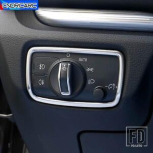 ステンレスコンソールヘッドライトランプスイッチボタンフレーム装飾トリムストリップアウディ A3 8V 2013-2019 自動