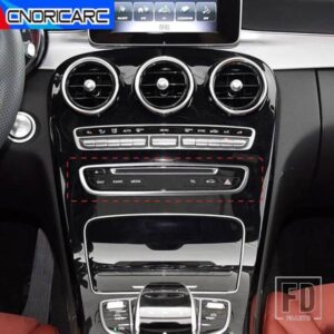 コンソール中央 CD フレーム装飾トリムストリップメルセデスベンツ C クラス W205 GLC X253 2015-2018 インテリアアクセサリーステッカー