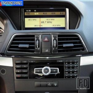 車用メルセデスベンツ E クラスクーペ W207 C207 2009-2013 コンソールエアコンコンセントフレーム装飾ステッカーカーボン色