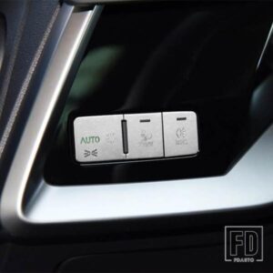 カーコンソールフロントヘッドライトスイッチ調整ボタンスパンコール装飾アウディ A6 C8 A7 A8 2019-2021 インテリアアクセサリーデカール