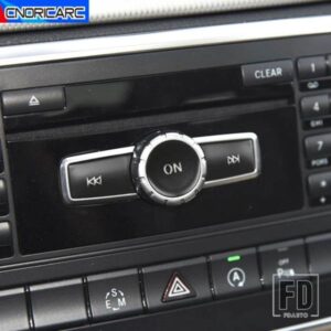 カーアクセサリーセンターコンソール CD パネルボリュームスイッチボタンカバースパンコールステッカーメルセデスベンツ GLA X156 CLA C117 2013-2017
