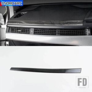カーボン副パイロットダッシュボードパネル装飾カバーステッカートリムアウディ A4 B9 2017-2019 LHD RHD カースタイリングアクセサリー