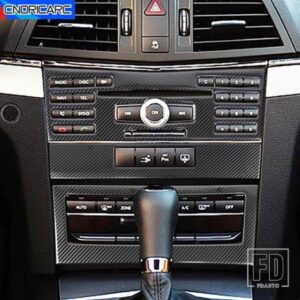 メルセデスベンツ E クラスクーペ W207 C207 2009-2013 コンソール CD パネルフレームカーボンパターン装飾トリムインテリアカーアクセサリー