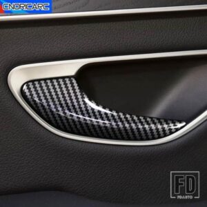 ドアハンドルカバートリムカーボンカラーステッカーメルセデスベンツ C E クラス W205 W213 GLCX253 2016-21 インテリアアクセサリー