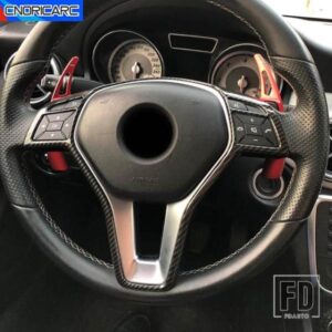 ステアリングホイールフレームトリムカーボンパターンメルセデスベンツ A B C CLA GLA GLK クラス C117 W176 W246 W204 X156 カーアクセサリー