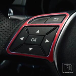 メルセデスベンツ C E G GLK SL クラス W204 W212 ML CLS カーアクセサリーステアリングホイールボタンフレームトリム合金ステッカー