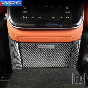 メルセデスベンツ S クラス W223 2021-2024 リアエアアウトレットパネルカバーカーボンテクスチャステッカーインテリアアクセサリー