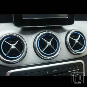 合金カーコンソールエアアウトレットフレームサークルトリムリングメルセデスベンツ A B GLA CLA クラス W176 W246 C117 X156 2012-2018