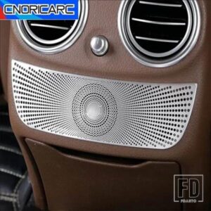 カーアクセサリーリアエアパネルスピーカーフレームカバーオーディオトリムステッカーメルセデスベンツ E クラス W213 2016-2020 ステンレス