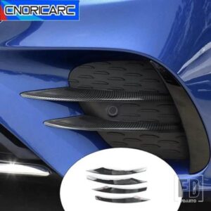 フロントフォグライトグリルスラットトリムストリップメルセデスベンツ E クラス W213 2020-2021 カーボンパターン外装アクセサリー