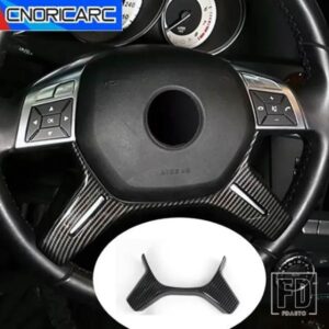 コンソールステアリングホイールパネルカバーカーボンパターンステッカーメルセデスベンツ C E ML クラス W204 2011-2013 インテリアアクセサリー