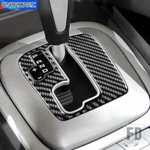 コンソールギアシフトパネルカバートリムポルシェカイエン 2003-10 カーアクセサリーカーボンステッカーギアシフトフレーム装飾