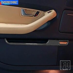 車屋内燃料タンクキャップトランクスイッチパネルフレームトリムカーボンステッカーアウディ A8 2004-12 装飾インテリアアクセサリー
