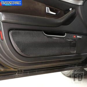 車アウディ A8 2004-2012 フロントリアドアアンチキックパネルカバーデカールカーボンステッカートリム装飾インテリアアクセサリー