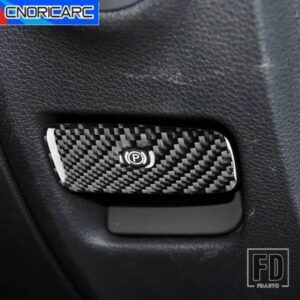 コンソール電子パーキングブレーキカバーステッカーカーボンデカールインテリアアクセサリーアウディ Q7 2007-2015 装飾トリム
