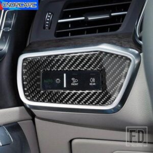ヘッドライトコントロールパネル装飾カバートリムカーボンステッカーアウディ A6 C8 A7 2019-2022 LHD RHD インテリアアクセサリー