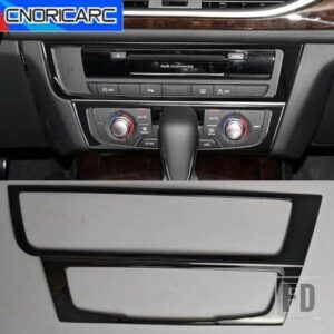 カーコンソール CD エアボタンパネルフレーム装飾ステッカートリムアウディ A6 C7 2012-2018 LHD ステンレスインテリアアクセサリー