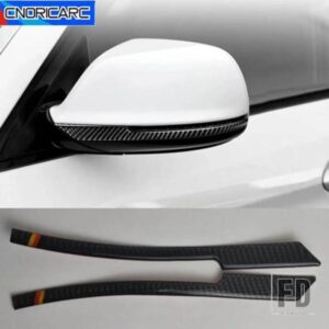 カーボンバックミラー抗摩擦トリムストリップ装飾アウディ Q5 8R Q7 2008-2015 外装アクセサリーステッカーデカール