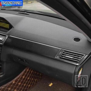カーセンターコントロールパネルカバートリムストリップカーボンパターンメルセデスベンツ E クラス W212 2010-2013 インテリアアクセサリーステッカー