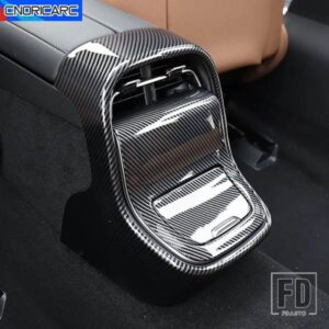 車用メルセデスベンツ E クラス W214 2024 リアエアコンアウトレットパネ??ルカバーカーボンパターントリムインテリアアクセサリーステッカー
