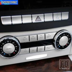コンソールエアコン CD ボタンカバーステッカーメルセデスベンツ C クラス W204 2007-2010 GLK X204 2008-2012 インテリアデカール