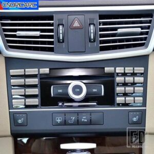 カーコンソール CD マルチメディアボタンカバースパンコールステッカーメルセデスベンツ E クラス W212 2014-2015 CLS 2012-13 インテリアアクセサリー