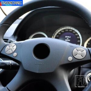 ステアリングホイールボタンカバー装飾スパンコールトリムメルセデスベンツ ML GL CLS SLK GLK E C S R クラスインテリアアクセサリー