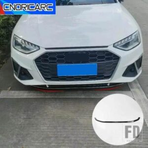 フロントバンパーリップトリムストリップ装飾カーボンパターンカバーアウディ A4 B9 2020 ABS 外装ステッカー自動