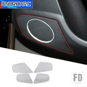 ドアパネルツイーターステレオオーディオスピーカーカバートリムアウディ A4 B8 2009-2016 ステンレス装飾ステッカーアクセサリー