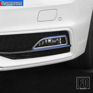 フロントフォグランプフレーム装飾 FOGLIGHT ステッカートリムアウディ A4 B8 2014-2016 外装ライトアクセサリーデカール