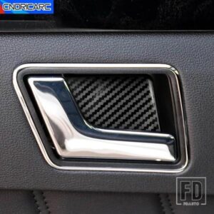 車インナードアボウルパネルカバーステッカーカーボンパターントリムメルセデスベンツ E クラス W212 2009-2011 インテリアアクセサリーデカール