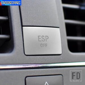 カーコンソール ESP ボタンカバースパンコール装飾トリムメルセデスベンツ C クラス W204 2008-10 GLK X204 インテリアアクセサリーステッカー