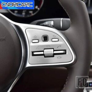 コンソールのステアリングホイールボタンカバー装飾ステッカートリムメルセデスベンツ A B C E クラス W177 W205 W213 W247 W167 2020