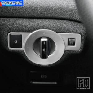 カーコンソールヘッドライトスイッチフォグライトランプボタンフレームステッカーメルセデスベンツ A C クラス W176 W204 GLS GLA X156 CLA C117 GLE
