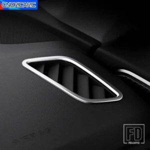 車アウディ A4 B9 2017-2021 エアコンベントフレーム装飾トリムステッカーステンレスストリップインテリア自動車アクセサリー