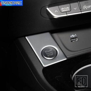 車アウディ A4 B9 2017-2021 LHD キースタートボタン装飾フレームトリムステンレスインテリアエンジン電源スイッチデカールカバー