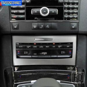 カーコンソール CD AC コントロールパネルフレームトリムメルセデスベンツ E クラス W212 2010 2011 インテリアアクセサリーステンレスステッカー