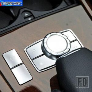 カーコンソールマルチメディア ES ボタンカバーステッカートリム装飾メルセデスベンツ E クラス W212 2010-2015 インテリアアクセサリーデカール